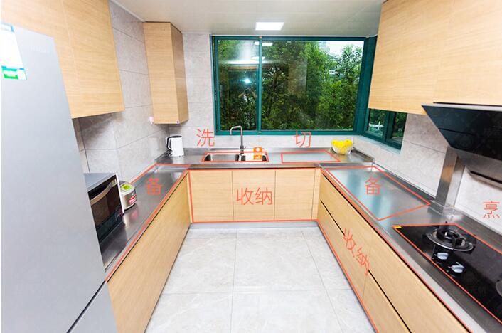 上海现代简约U型厨房装修设计效果图