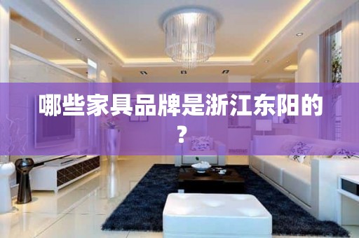哪些家具品牌是浙江东阳的？