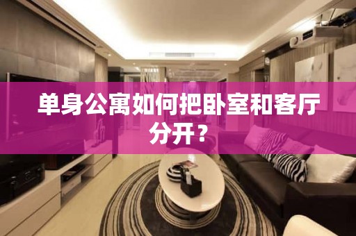 单身公寓如何把卧室和客厅分开？